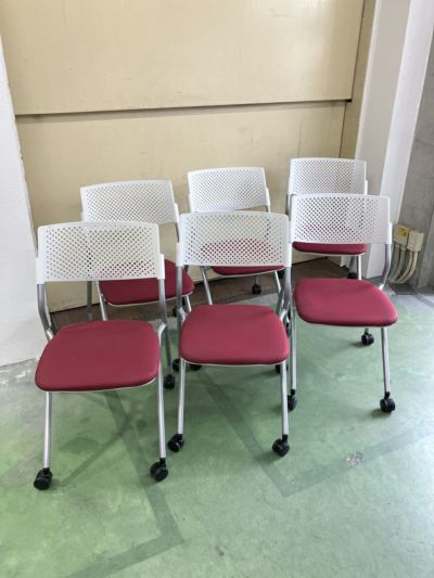 ウチダ（内田洋行）ネスティングチェア6脚セット 商品画像1