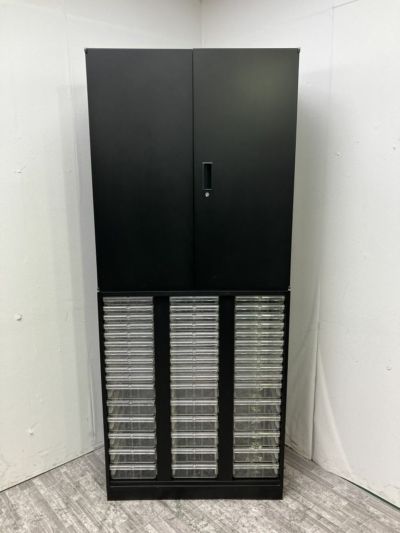 井上金庫 ICシリーズ A4クリアケース・両開き上下書庫