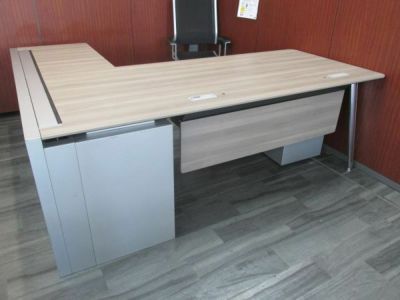 オカムラプリシード（PRESEDE）シリーズ 1800L型デスク+ワゴンセット 商品画像1