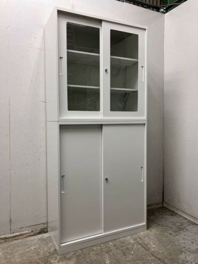 ライオンXWシリーズ ガラススライド上下書庫 商品画像1