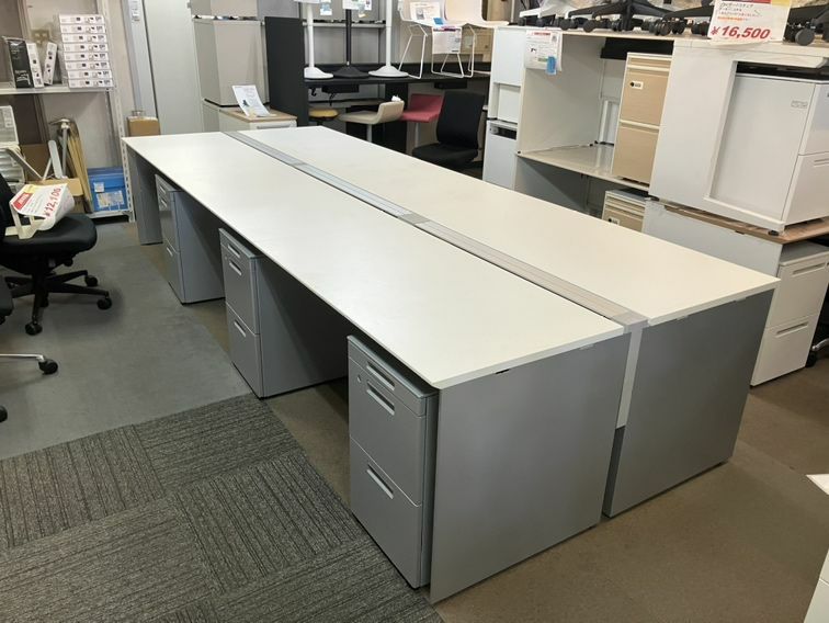 コクヨワークヴィスタ（WorkVista）シリーズ 6人用フリーアドレスデスク+ワゴンセット 商品画像2