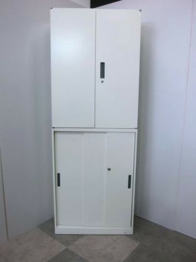 オカムラVILLAGE(ビラージュ)シリーズ 両開きスライド上下書庫 商品画像1