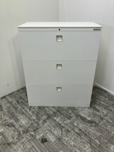 オカムラレクトラインシリーズ 天板付3段ラテラル書庫 商品画像1