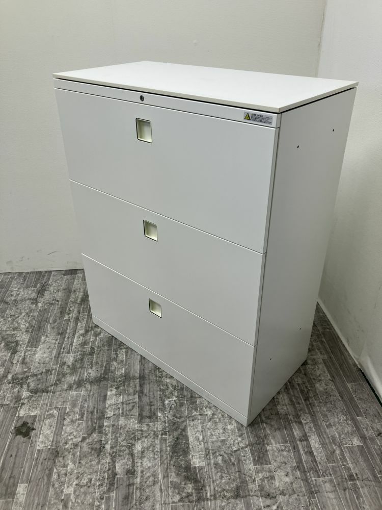 オカムラレクトラインシリーズ 天板付3段ラテラル書庫 商品画像2