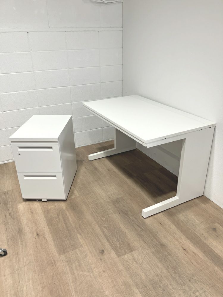 ウチダ（内田洋行）SCAENA(スカエナ)シリーズ　Kタイプ 1200平デスク+ワゴンセット 商品画像7