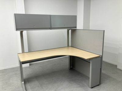 イトーキ デスクパネル付き1540L型デスク