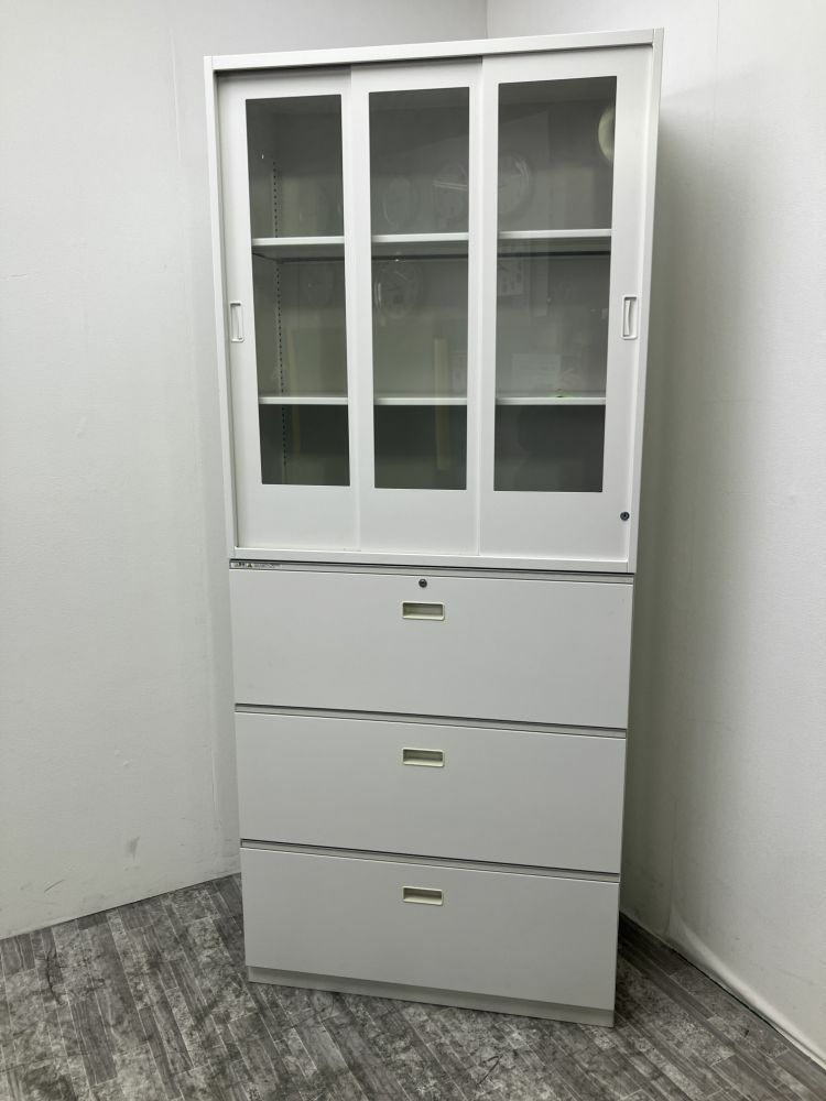 ITOKI ガラス戸上下書庫