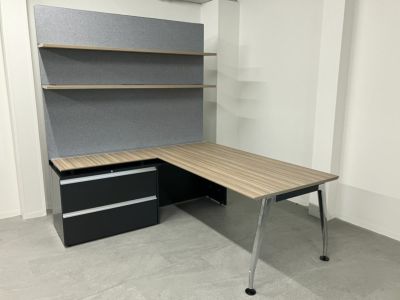コクヨサイビ（SAIBI）シリーズ 上置台ストレージ付L型デスク 商品画像1