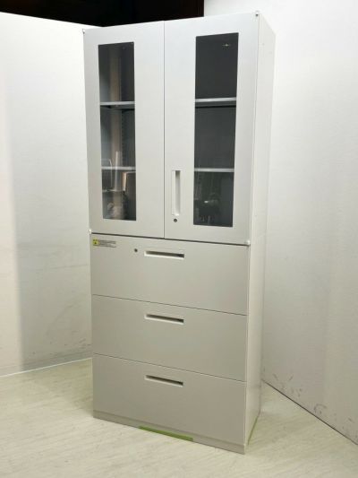 ウチダ（内田洋行）HS(ハイパーストレージ)シリーズ 両開きラテラル上下書庫 商品画像1
