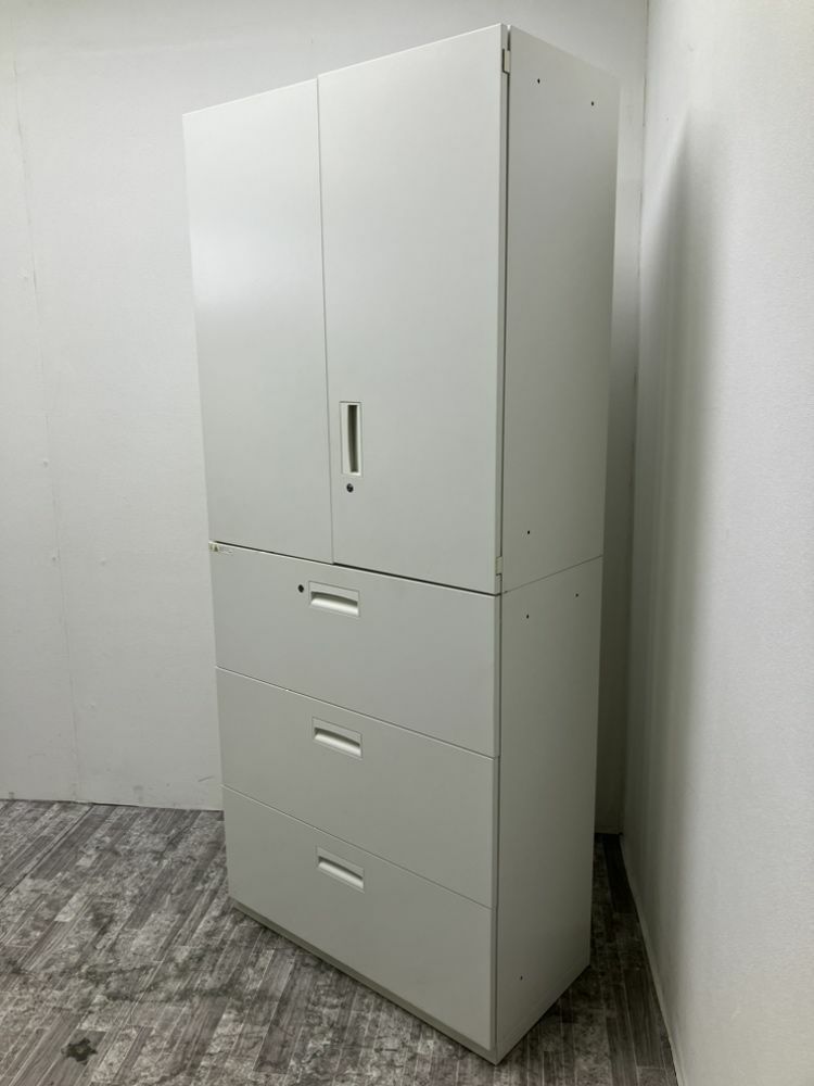 DSKバリアス・シストシリーズ 3段ラテラル・両開き上下書庫 商品画像2