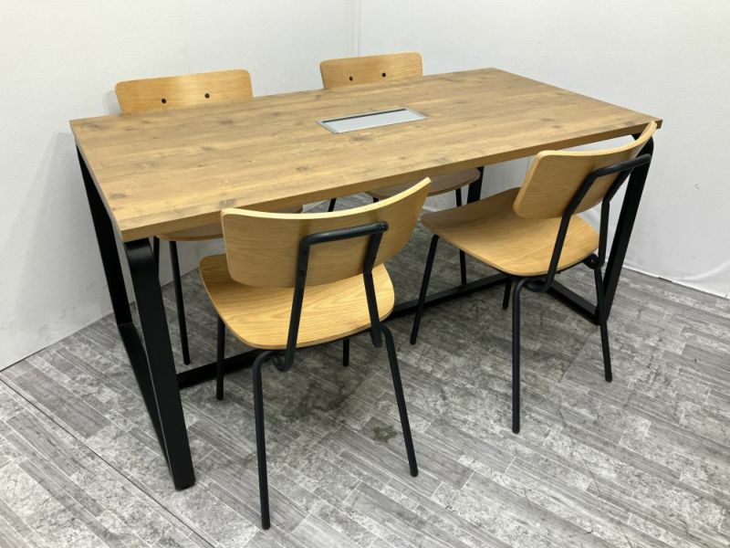 1500ミーティングテーブル+チェア5点セット 商品画像1