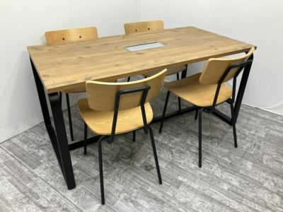 1500ミーティングテーブル+チェア5点セット 商品画像1