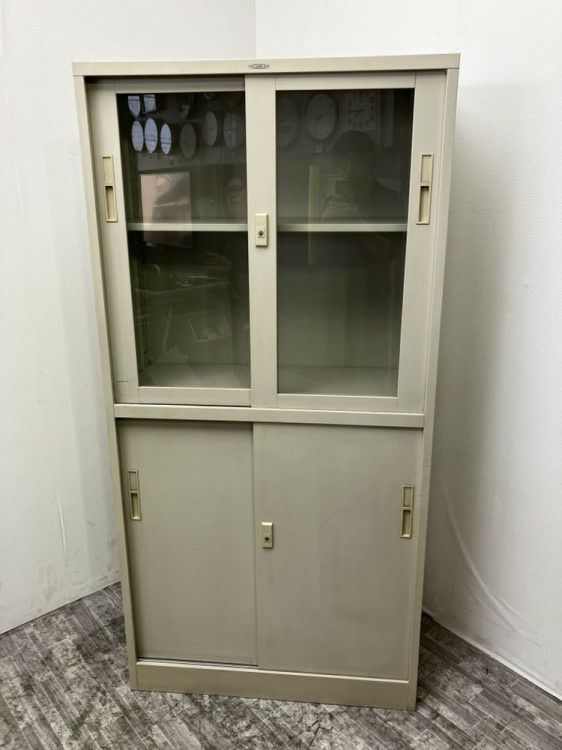 ライオン引違い・ガラス引違い上下書庫 商品画像1