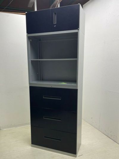 オカムラVILLAGE(ビラージュ)シリーズ オープンラテラル上下書庫 商品画像1