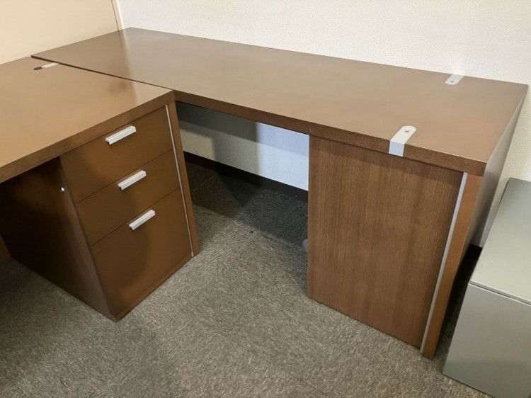 コクヨN650シリーズ 役員室用1800両袖デスク+サイドテーブルセット 商品画像8