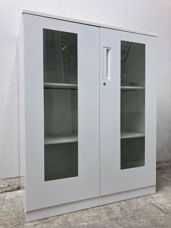 コクヨEDIA(エディア)シリーズ ガラス両開き書庫 商品画像1