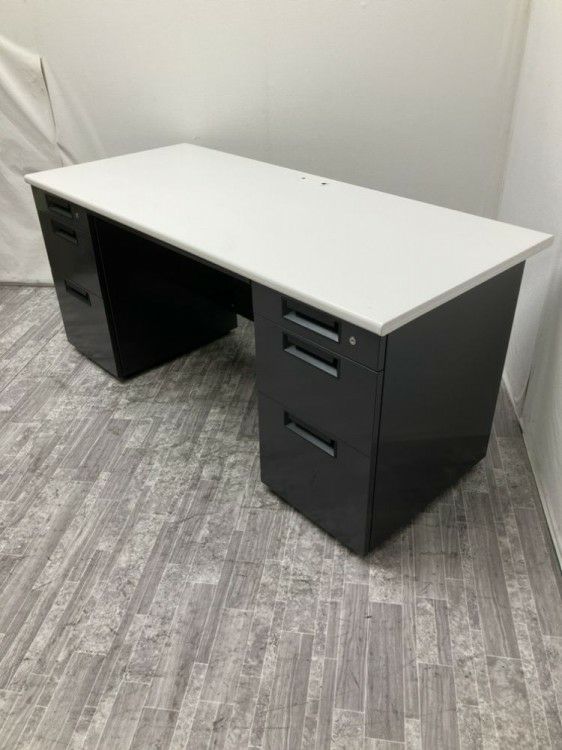 プラスフラットラインシリーズ 1600両袖デスク 商品画像1