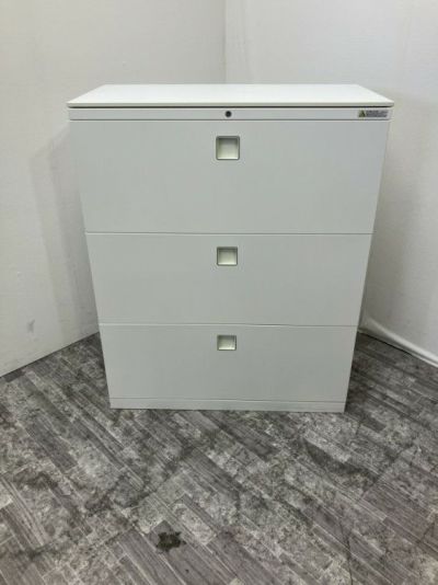 オカムラレクトラインシリーズ 天板付3段ラテラル書庫 商品画像1