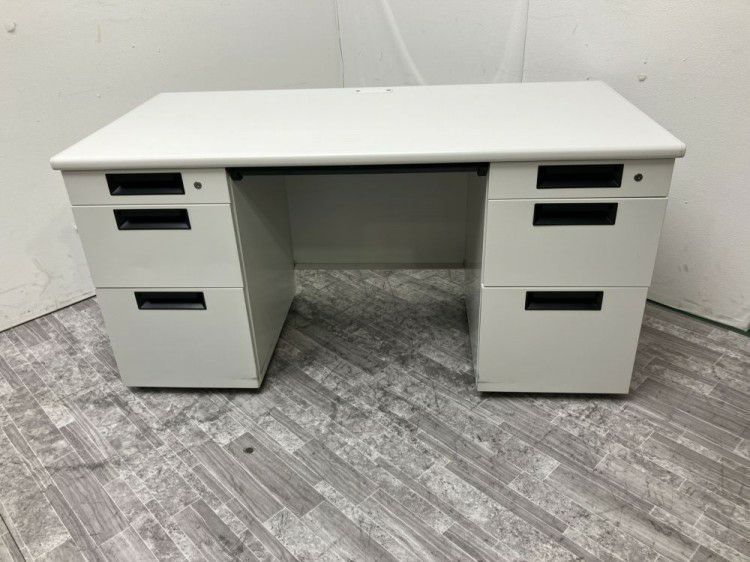 プラスフラットラインシリーズ 1400両袖デスク 商品画像1