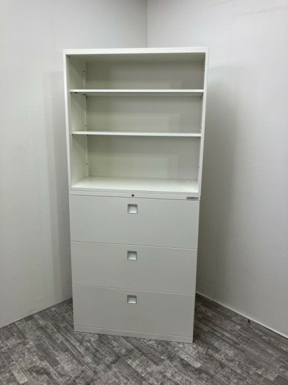 オカムラレクトラインシリーズ 3段ラテラル・オープン上下書庫 商品画像1