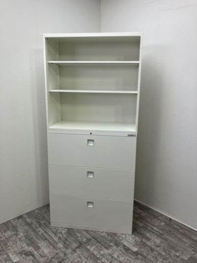 オカムラレクトラインシリーズ 3段ラテラル・オープン上下書庫 商品画像1