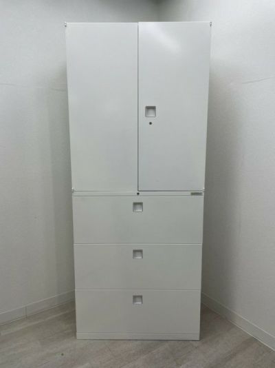 オカムラレクトラインシリーズ 両開きラテラル上下書庫 商品画像1