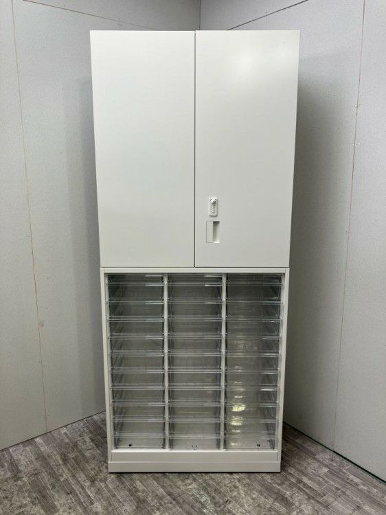 イトーキeSキャビネット(エスキャビネット)シリーズ A4クリアケース・ダイヤル式両開き上下書庫 商品画像2