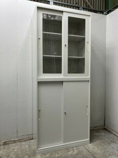 ナイキCW型シリーズ ガラススライド上下書庫 商品画像1