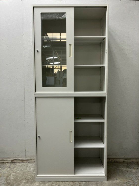 ナイキCW型シリーズ ガラススライド上下書庫 商品画像3