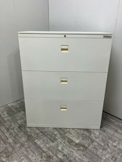 オカムラレクトラインシリーズ 天板付3段ラテラル書庫 商品画像1