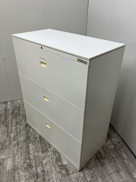 オカムラレクトラインシリーズ 天板付3段ラテラル書庫 商品画像2