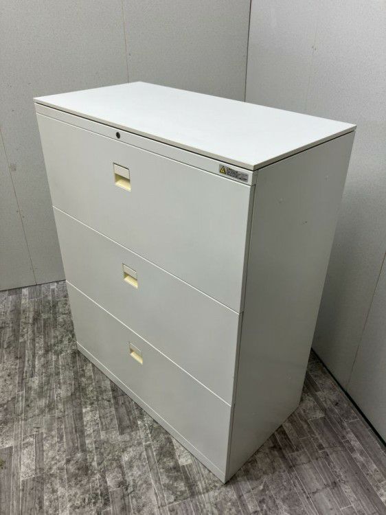 オカムラレクトラインシリーズ 天板付3段ラテラル書庫 商品画像2