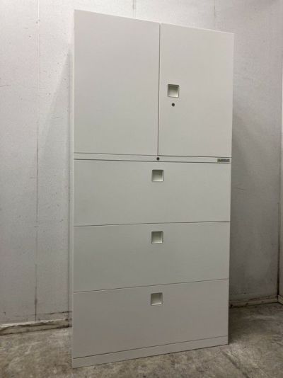 オカムラレクトラインシリーズ 両開きラテラル上下書庫 商品画像1