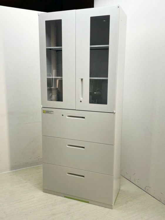 ウチダ（内田洋行）HS(ハイパーストレージ)シリーズ 両開きラテラル上下書庫 商品画像1