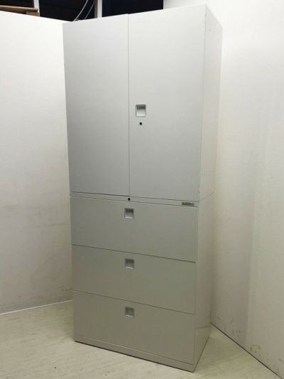 オカムラレクトラインシリーズ 両開きラテラル上下書庫 商品画像1