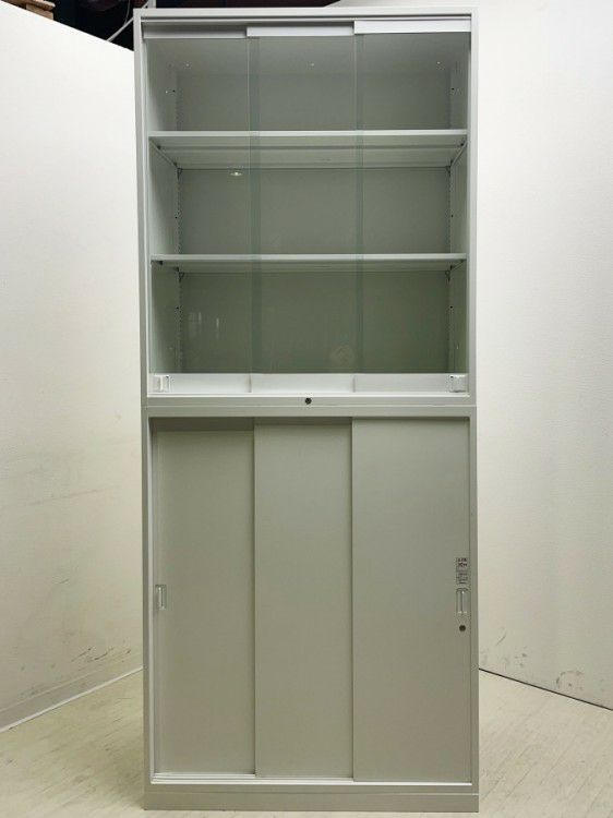 オカムラレクトラインシリーズ ガラススライド上下書庫 商品画像2