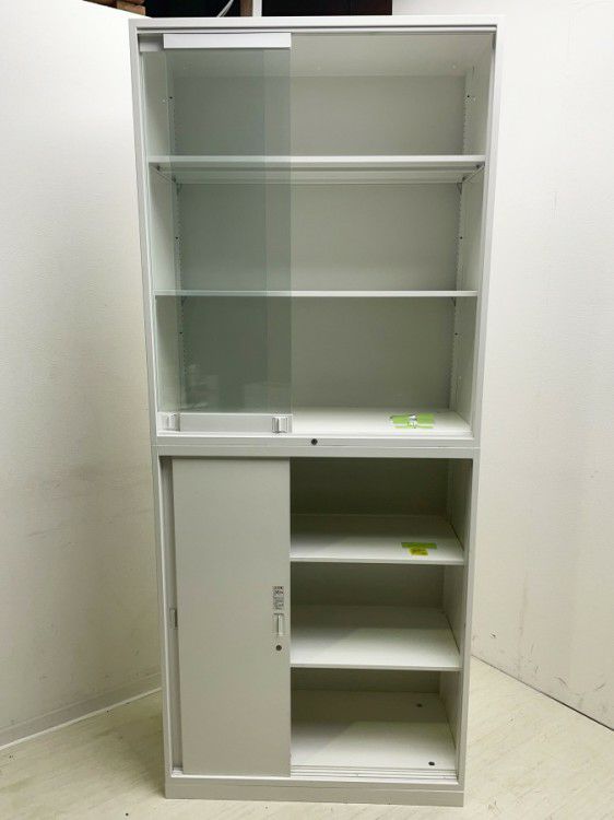 オカムラレクトラインシリーズ ガラススライド上下書庫 商品画像4