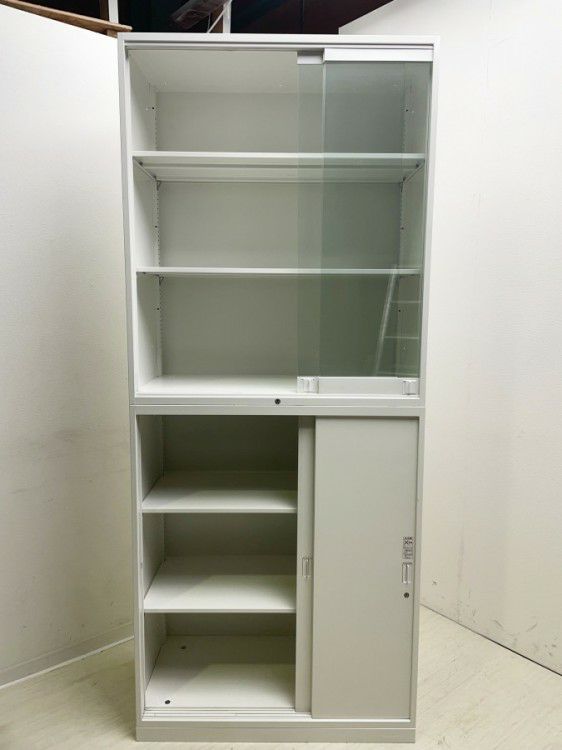 オカムラレクトラインシリーズ ガラススライド上下書庫 商品画像5