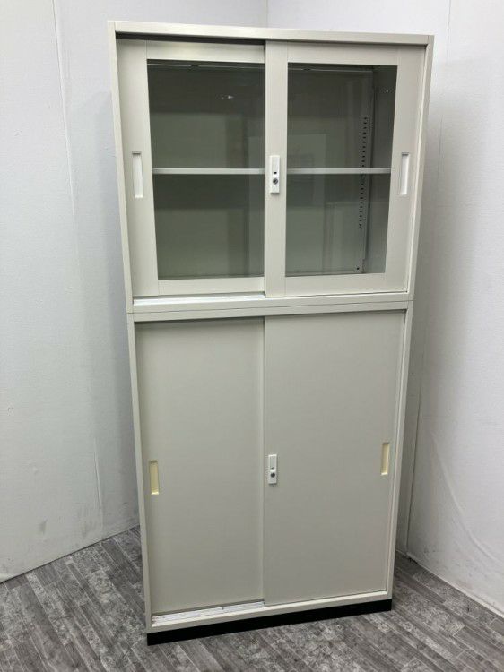 井上金庫引違い・ガラス引違い上下書庫	 商品画像1