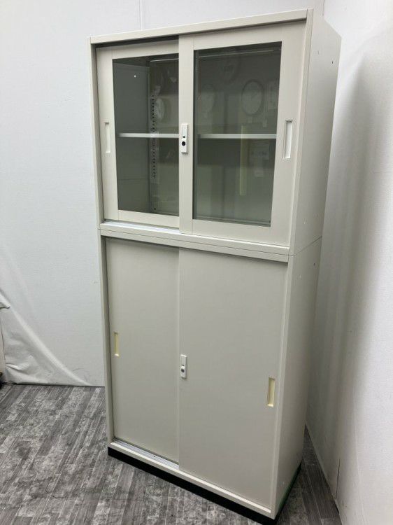 井上金庫引違い・ガラス引違い上下書庫	 商品画像2