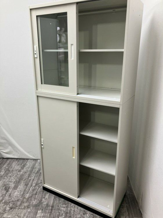 井上金庫引違い・ガラス引違い上下書庫	 商品画像3