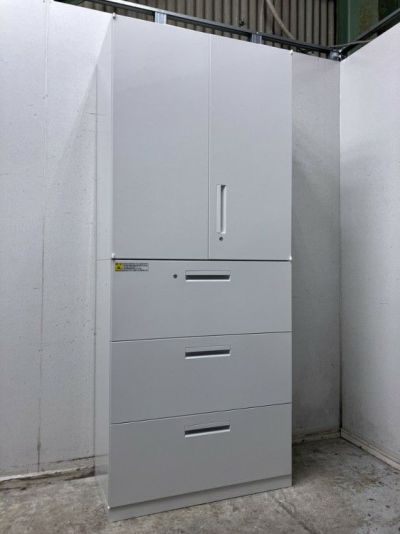 ウチダ（内田洋行）HS(ハイパーストレージ)シリーズ 両開きラテラル上下書庫 商品画像1