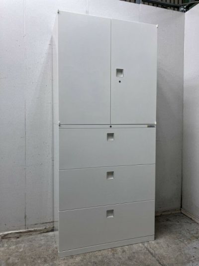 オカムラレクトラインシリーズ 両開きラテラル上下書庫 商品画像1