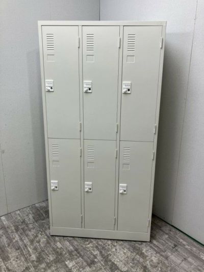 プラスダイヤル式6人用ロッカー 商品画像1