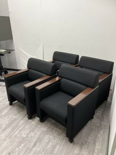 オカムラS-18Hシリーズ 応接会議チェア4脚セット 商品画像1