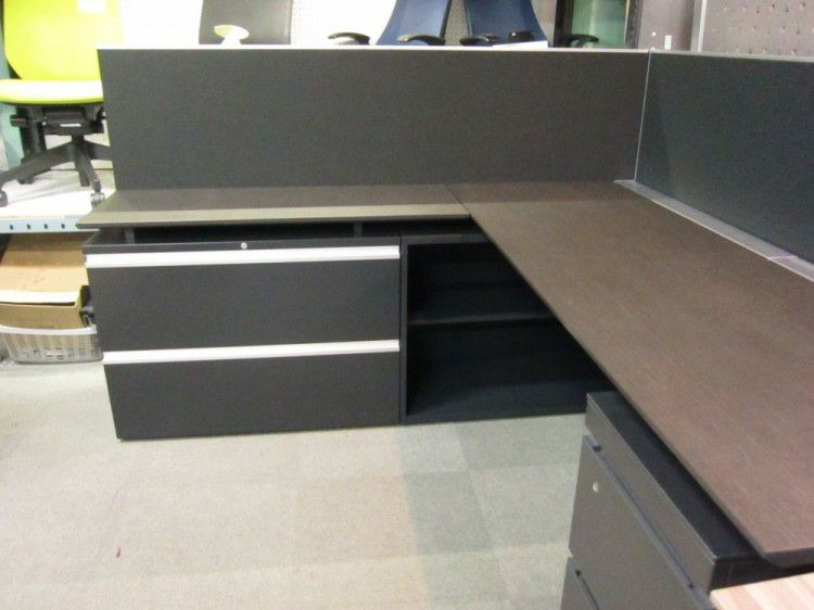 コクヨサイビ（SAIBI）シリーズ デスクパネル付1800L型デスク+ワゴンセット 商品画像3