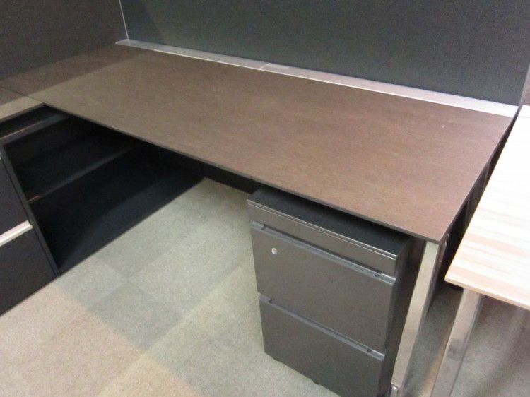 コクヨサイビ（SAIBI）シリーズ デスクパネル付1800L型デスク+ワゴンセット 商品画像4