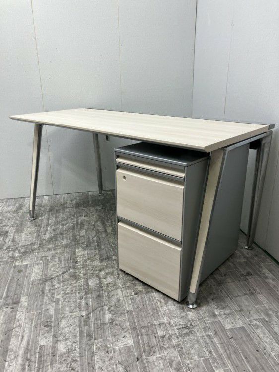 オカムラプリシード（PRESEDE）シリーズ 1400平デスク+ワゴンセット 商品画像2