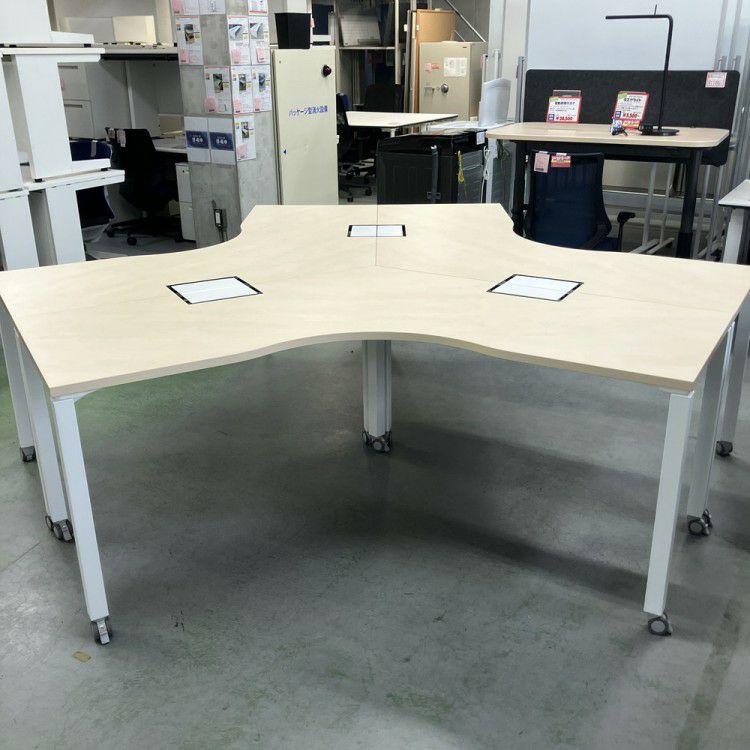 コクヨワークフィットシリーズ ブーメランデスク３台セット 商品画像2