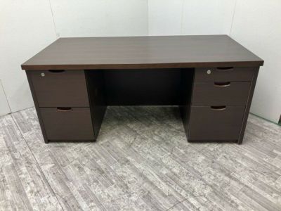 イトーキ役員室用1600両袖デスク 商品画像1